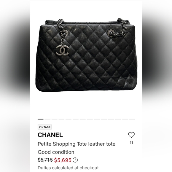 Chanel Black Quilted Caviar City Shopping Tote Bag - Picture 16 of 16